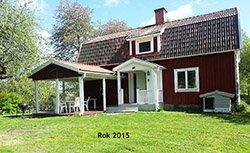 Domek czerwony w Szwecji w 2015 roku